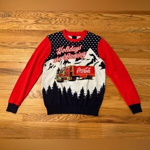 H&M Coca-Cola Christmas Holiday Sweater Coca Cola Delivery Truck SZ M READ